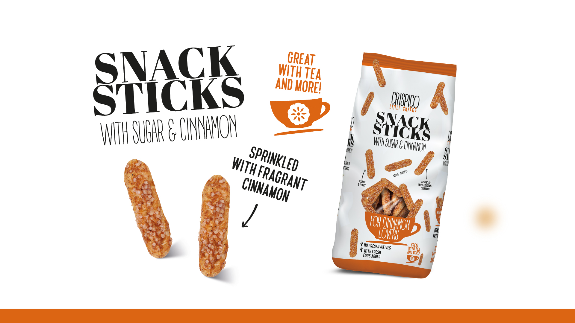 Stacks Sticks with sugar and cinnamon