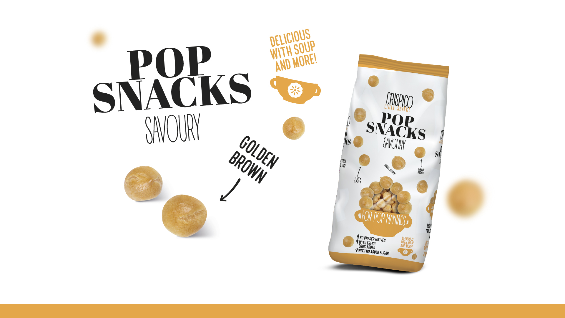 Pop snacks savoury